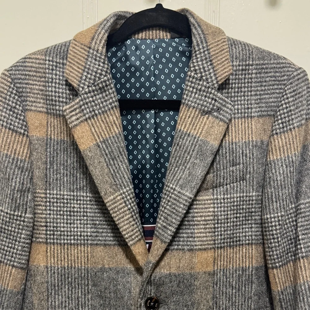 Ted Baker London Checkered Wool Coat - Picture 3 of 9
